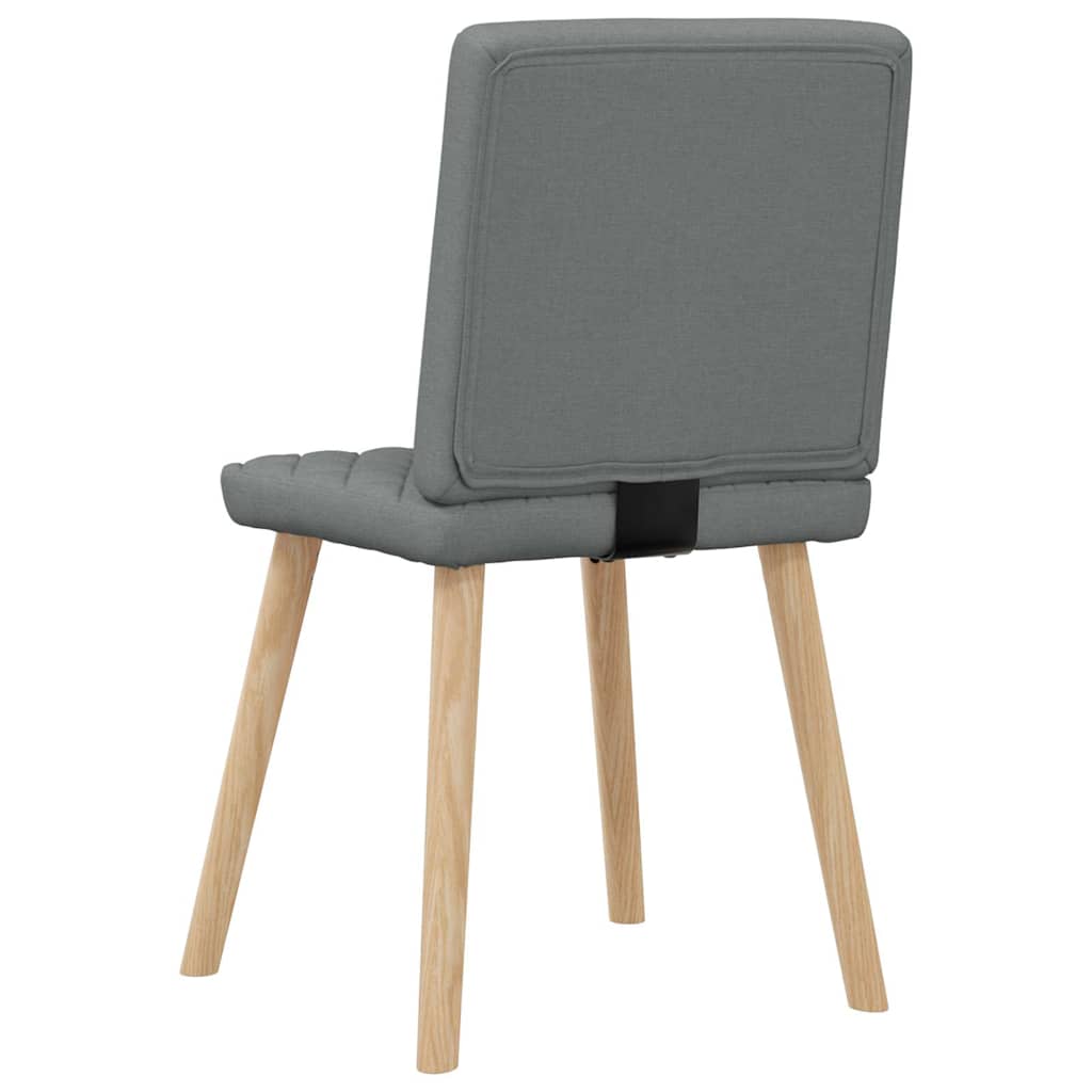 vidaXL Chaises de salle à manger 4 pcs Gris foncé Tissu