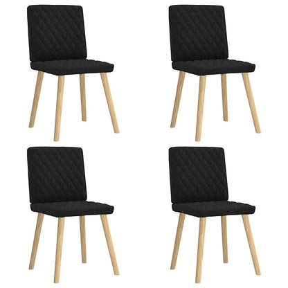 vidaXL Chaises de salle à manger 4 pcs Tissu noir
