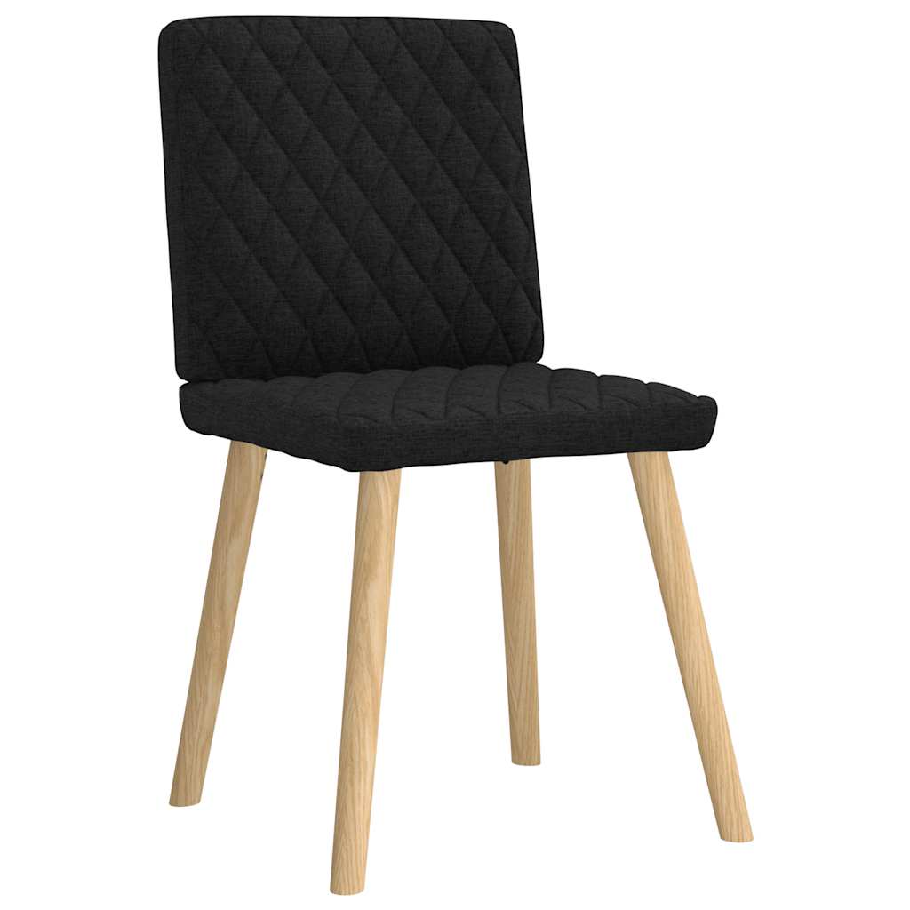 vidaXL Chaises de salle à manger 4 pcs Tissu noir