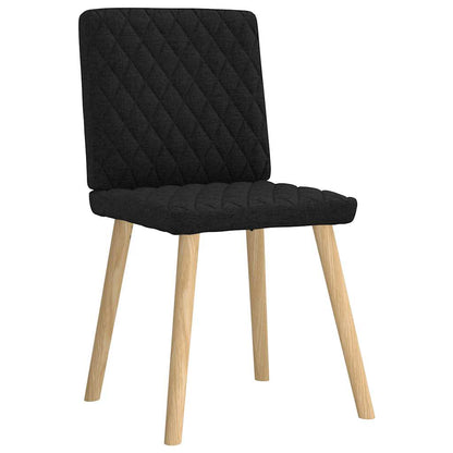 vidaXL Chaises de salle à manger 4 pcs Tissu noir
