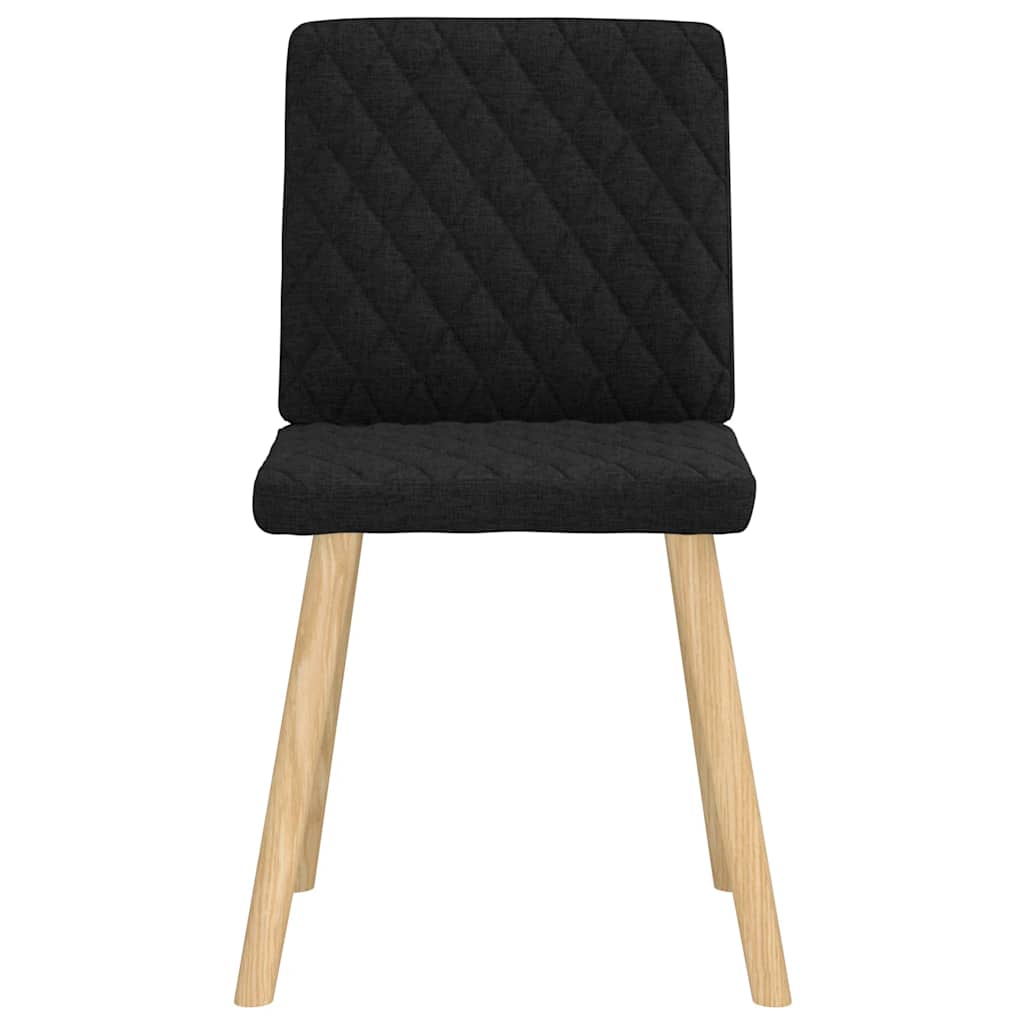 vidaXL Chaises de salle à manger 4 pcs Tissu noir