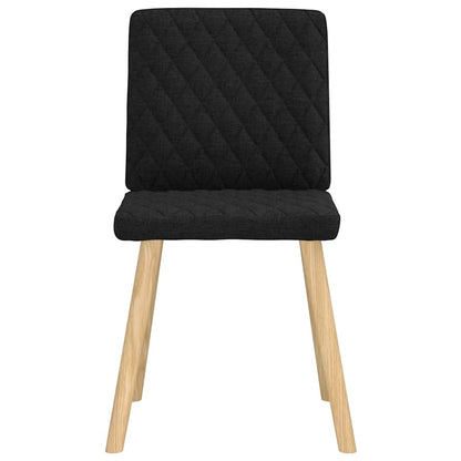 vidaXL Chaises de salle à manger 4 pcs Tissu noir