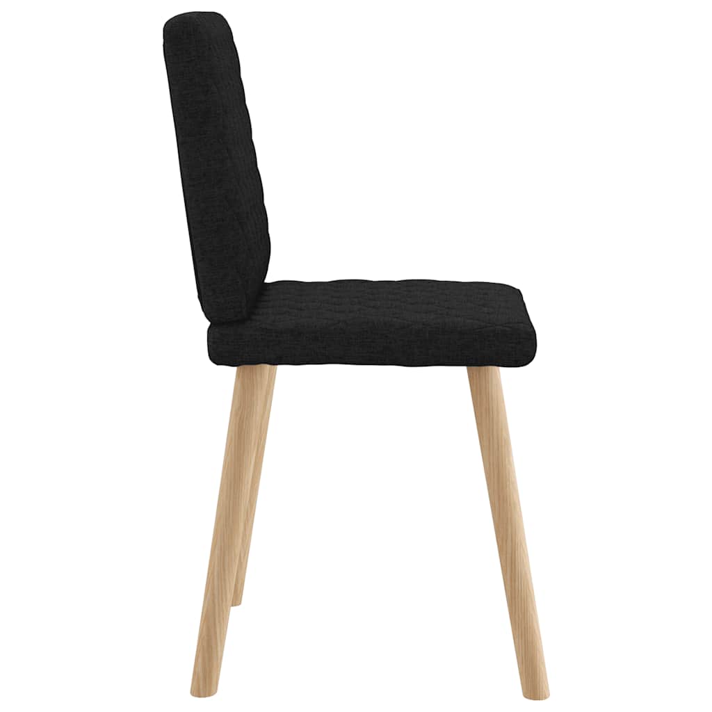 vidaXL Chaises de salle à manger 4 pcs Tissu noir