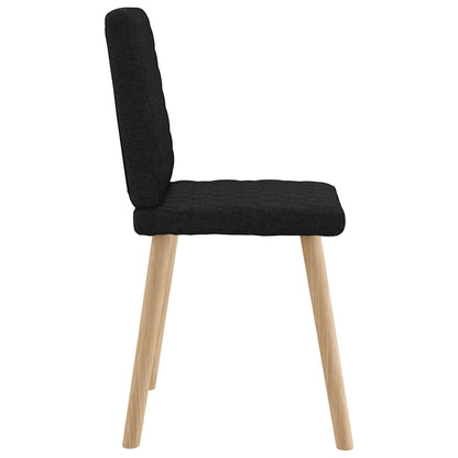 vidaXL Chaises de salle à manger 4 pcs Tissu noir