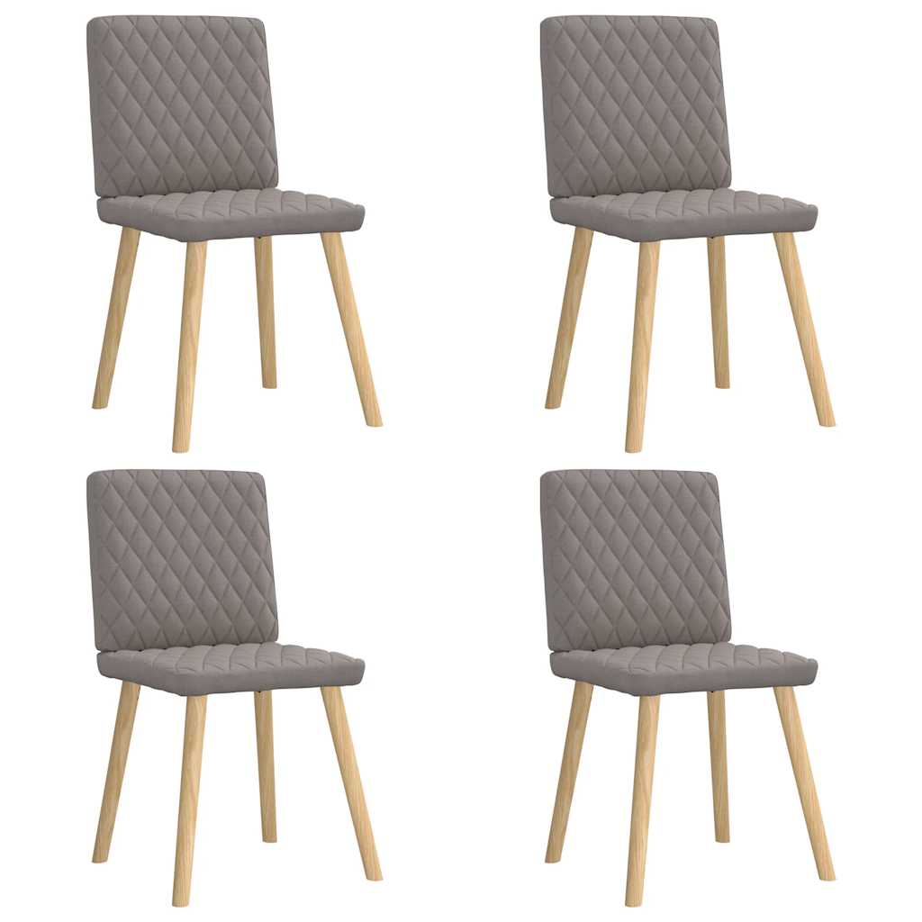 vidaXL Esszimmerstühle 4 Stk. Taupe Stoff