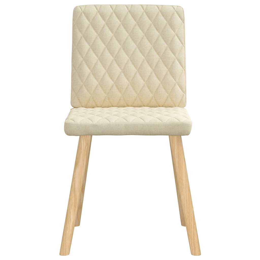vidaXL Esszimmerstühle 4 Stk. Creme Stoff