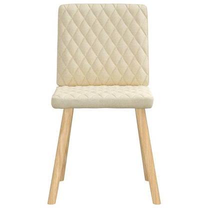 vidaXL Esszimmerstühle 4 Stk. Creme Stoff