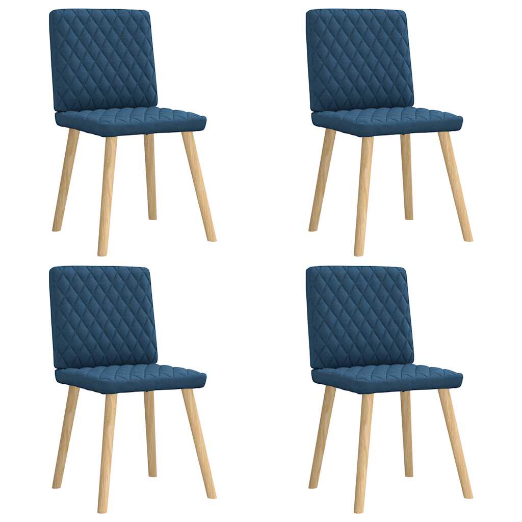vidaXL Esszimmerstühle 4 Stk. Blau Stoff