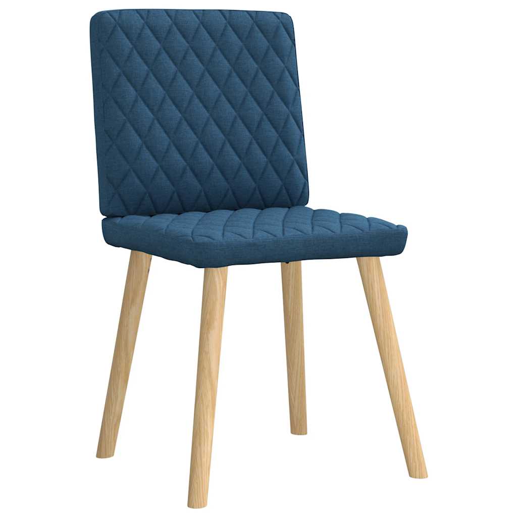 vidaXL Esszimmerstühle 4 Stk. Blau Stoff