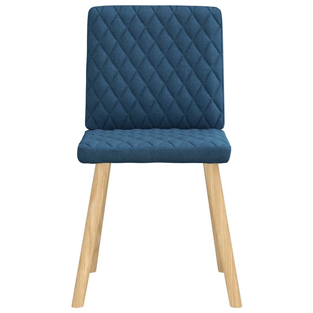 vidaXL Esszimmerstühle 4 Stk. Blau Stoff