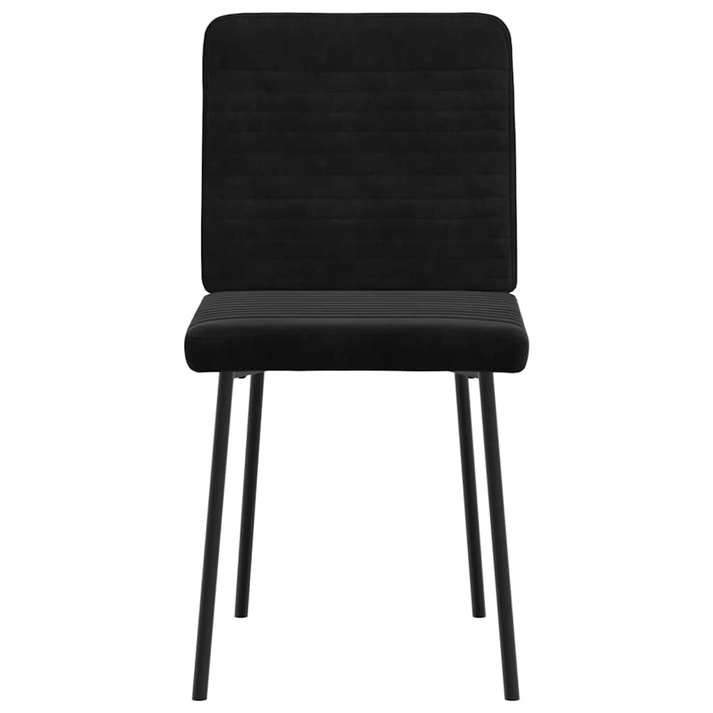 vidaXL Esszimmerstühle 4 Stk. Schwarz Samt