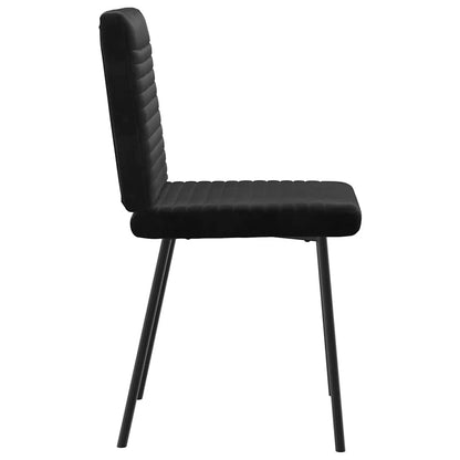 vidaXL Esszimmerstühle 4 Stk. Schwarz Samt