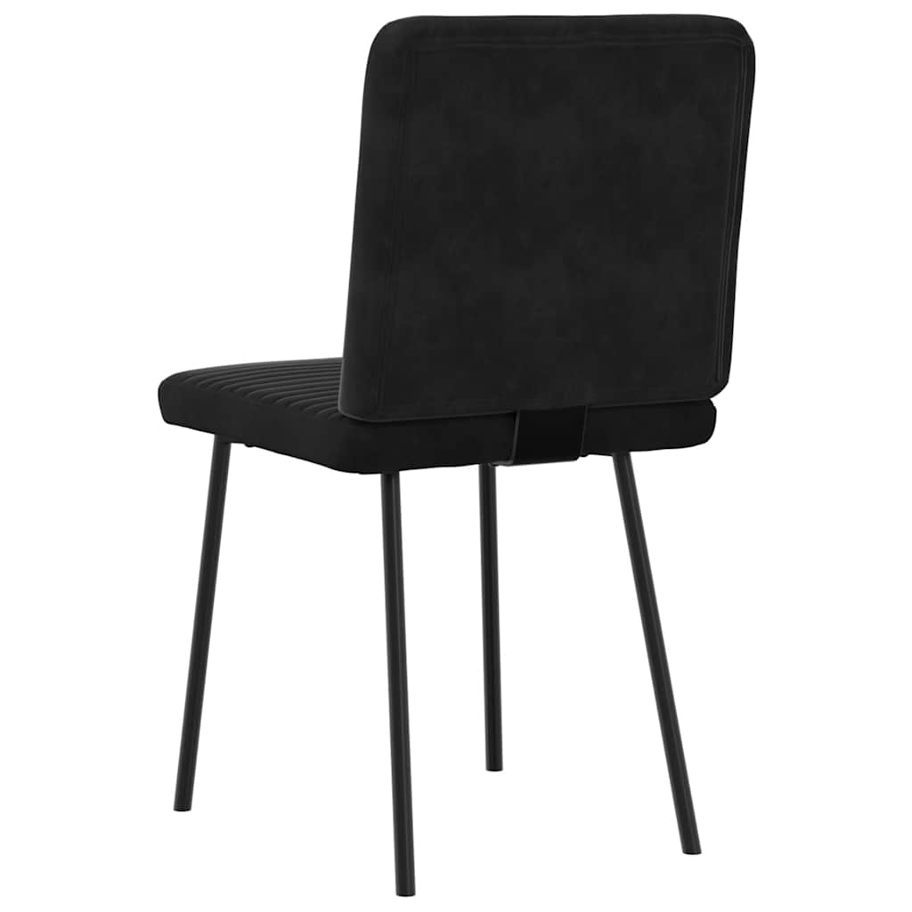 vidaXL Esszimmerstühle 4 Stk. Schwarz Samt