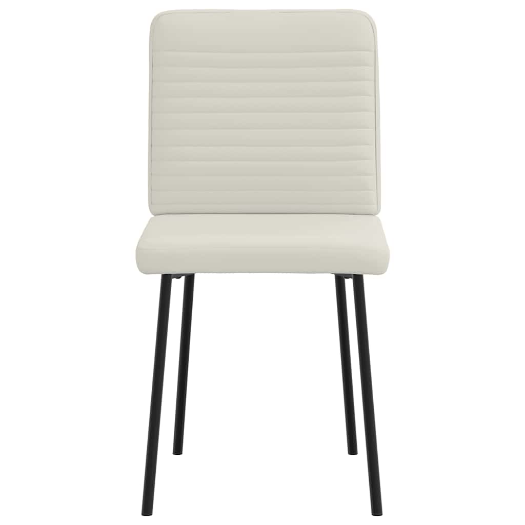 vidaXL Esszimmerstühle 4 Stk. Creme Samt