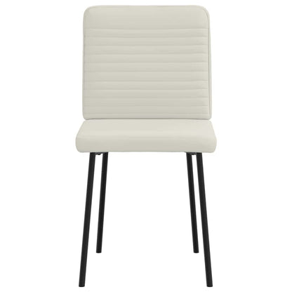 vidaXL Esszimmerstühle 4 Stk. Creme Samt