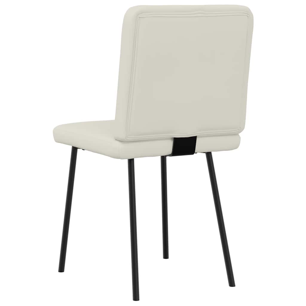 Esszimmerstühle 4 Stk. Creme Samt