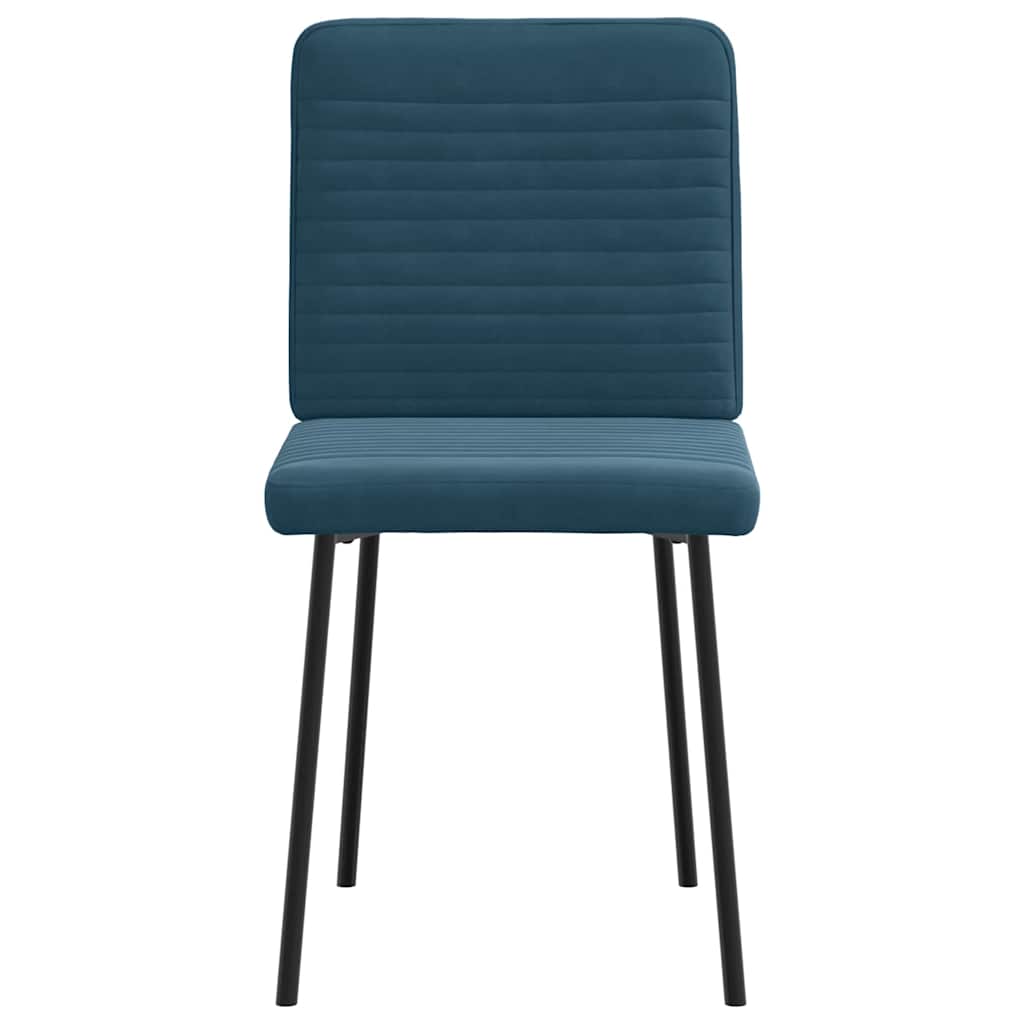 vidaXL Esszimmerstühle 4 Stk. Blau Samt