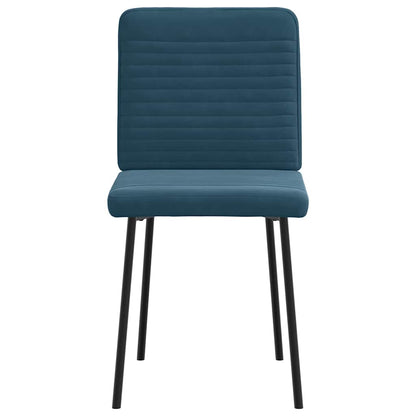 vidaXL Esszimmerstühle 4 Stk. Blau Samt