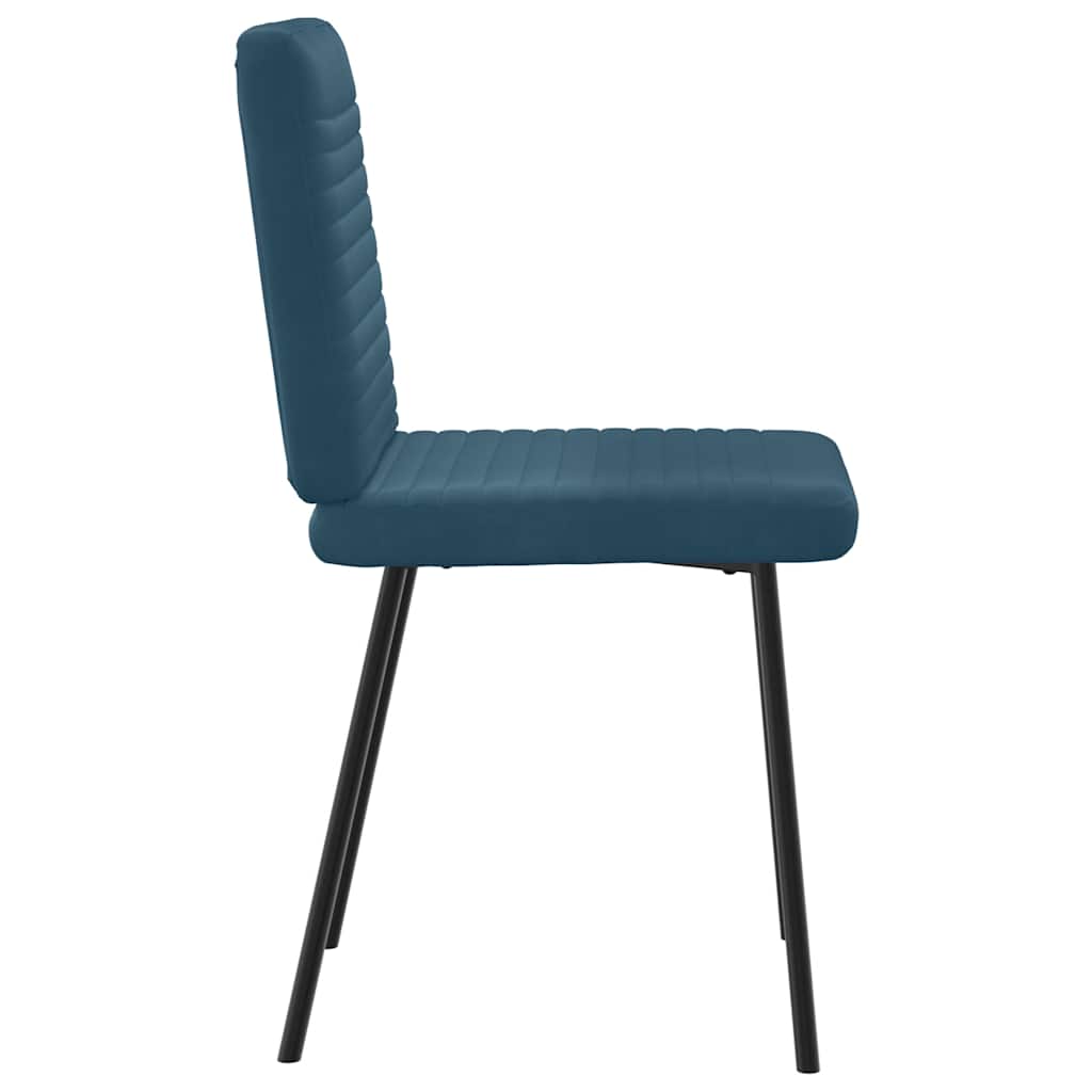 vidaXL Esszimmerstühle 4 Stk. Blau Samt