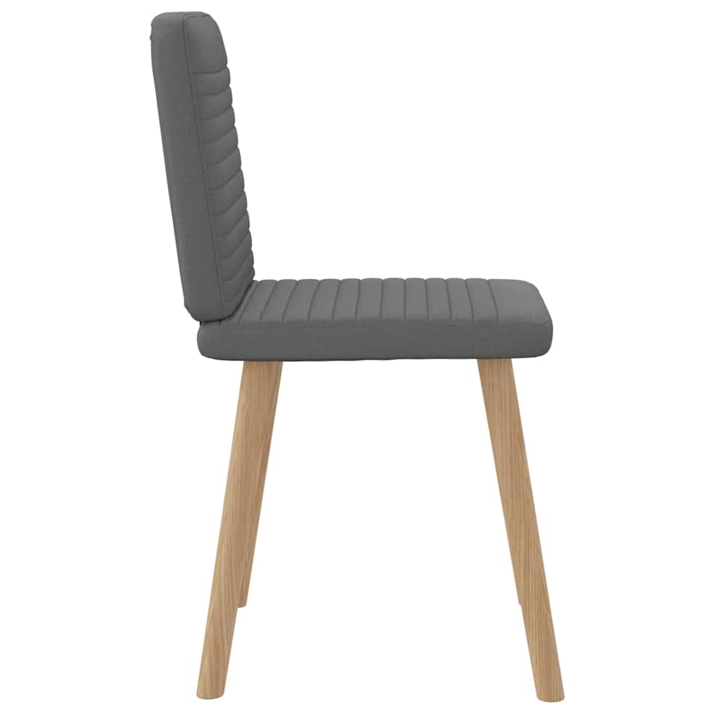 vidaXL Esszimmerstühle 4 Stk. Dunkelgrau Stoff