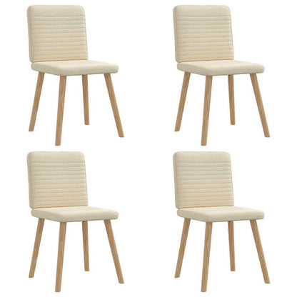 vidaXL Chaises de salle à manger 4 pcs Crème Tissu