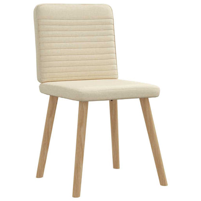 vidaXL Chaises de salle à manger 4 pcs Crème Tissu