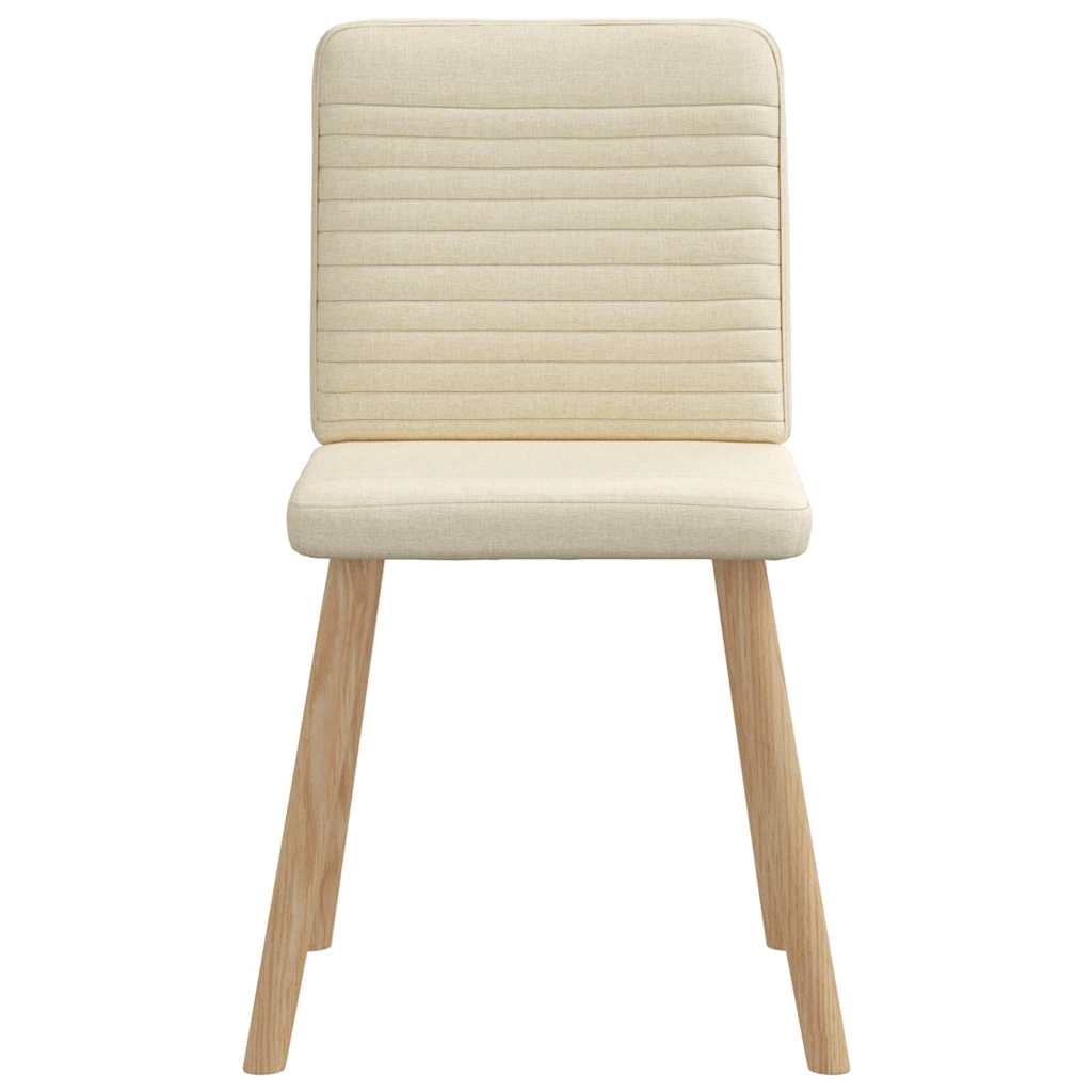 vidaXL Chaises de salle à manger 4 pcs Crème Tissu
