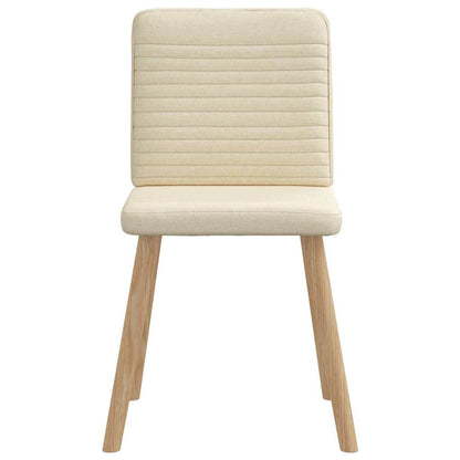 vidaXL Chaises de salle à manger 4 pcs Crème Tissu