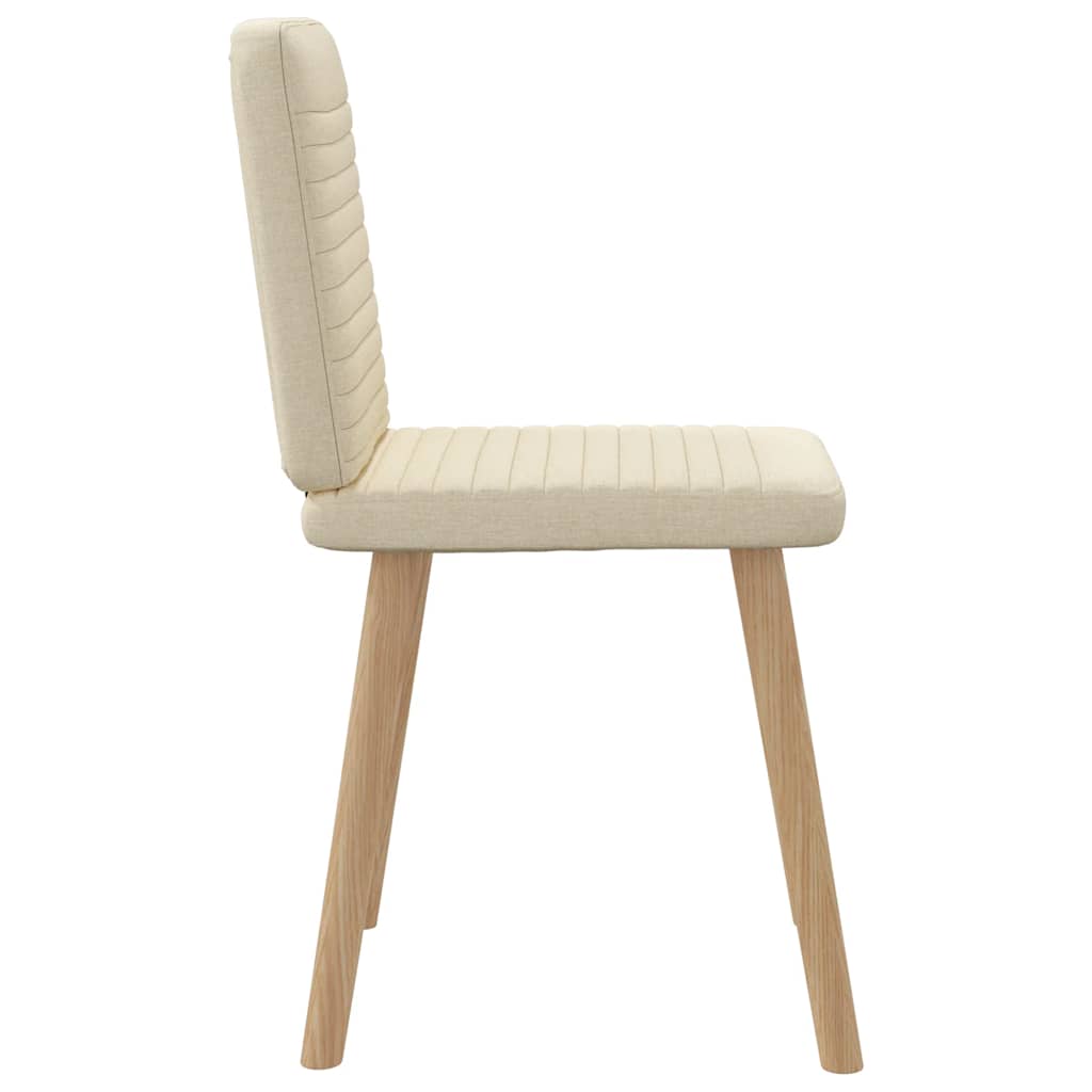 vidaXL Chaises de salle à manger 4 pcs Crème Tissu