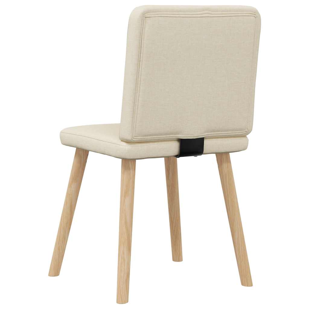 vidaXL Chaises de salle à manger 4 pcs Crème Tissu