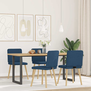 vidaXL Chaises de salle à manger 4 pcs Bleu tissu