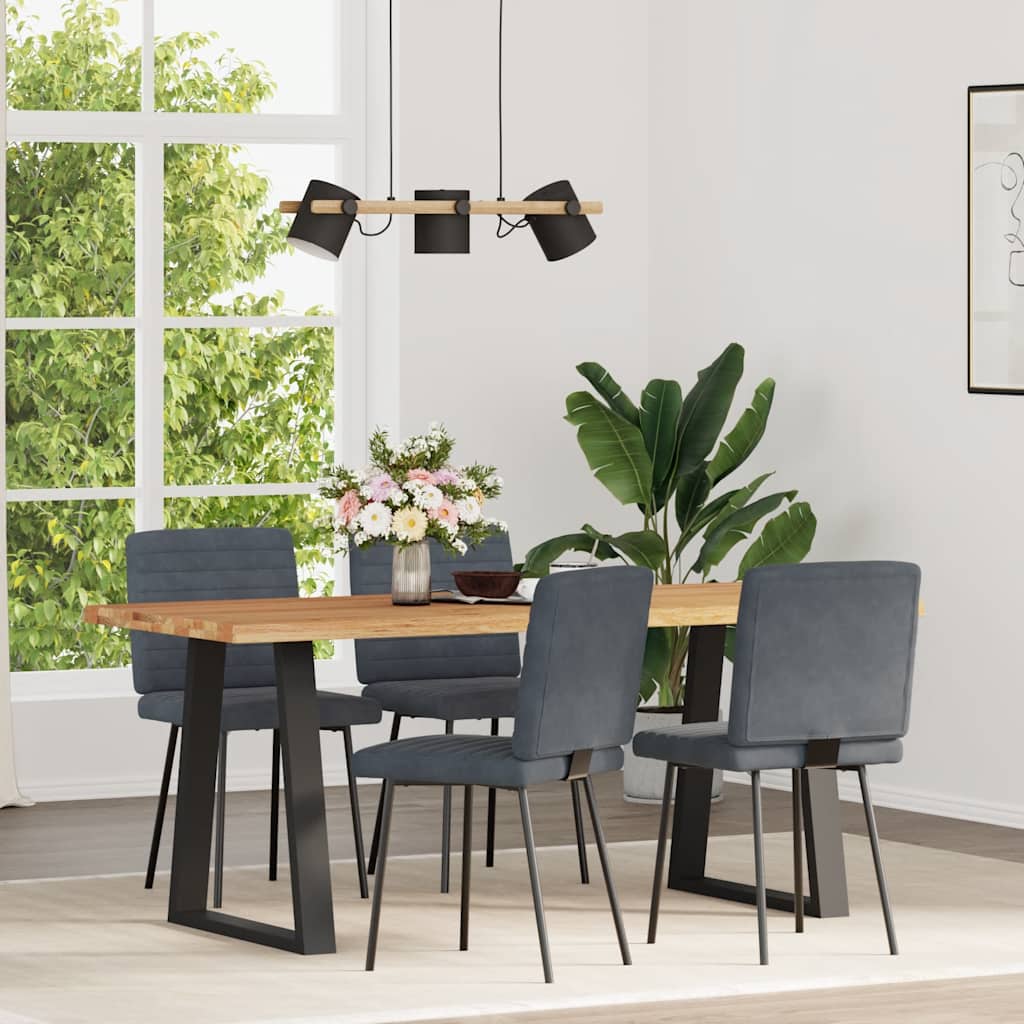vidaXL Chaises de salle à manger 4 pcs Velours gris foncé