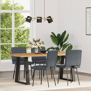 vidaXL Chaises de salle à manger 4 pcs Velours gris foncé