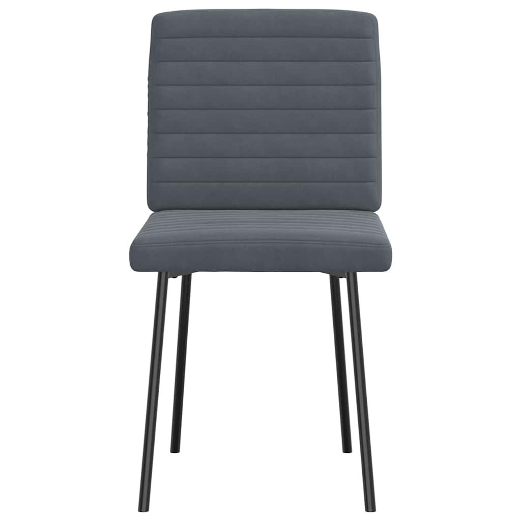 vidaXL Chaises de salle à manger 4 pcs Velours gris foncé