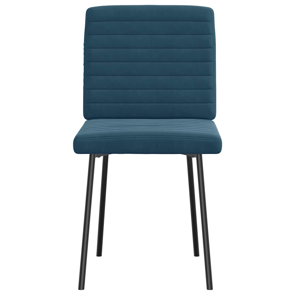 vidaXL Chaises de salle à manger 4 pcs Velours bleu