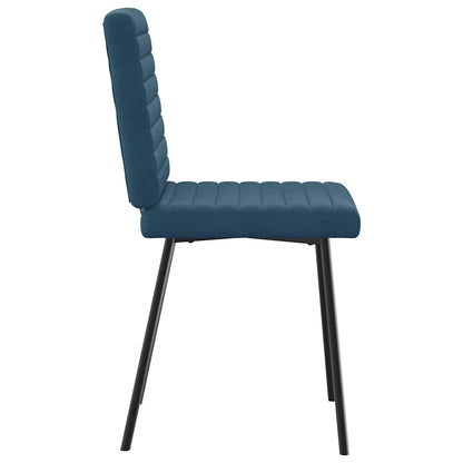 vidaXL Chaises de salle à manger 4 pcs Velours bleu