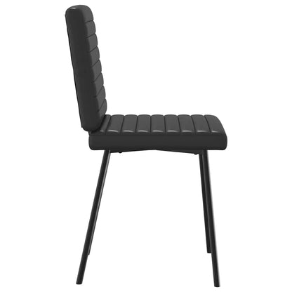 vidaXL Esszimmerstühle 4 Stk. Schwarz Kunstleder