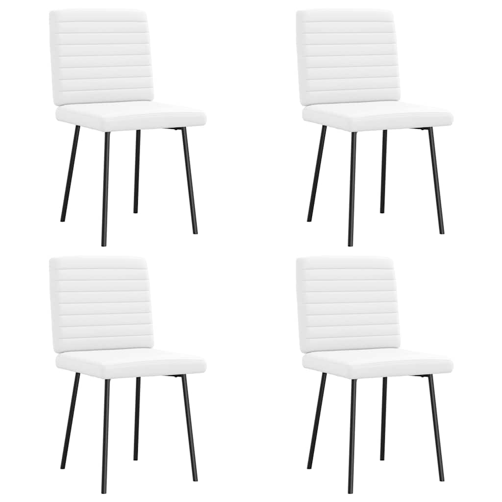 vidaXL Chaises de salle à manger 4 pcs Similicuir blanc