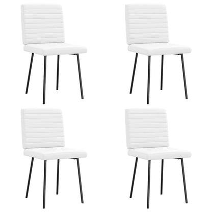 vidaXL Chaises de salle à manger 4 pcs Similicuir blanc