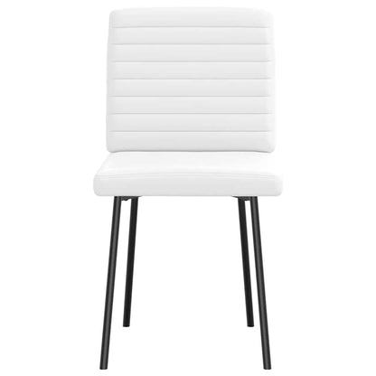 vidaXL Chaises de salle à manger 4 pcs Similicuir blanc