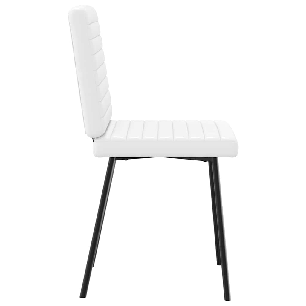 vidaXL Chaises de salle à manger 4 pcs Similicuir blanc