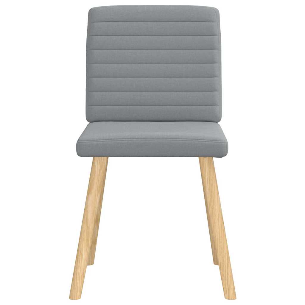 vidaXL Chaises de salle à manger 4 pcs Tissu Gris clair