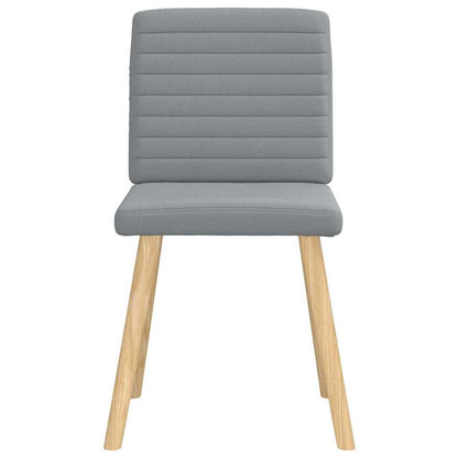 vidaXL Chaises de salle à manger 4 pcs Tissu Gris clair
