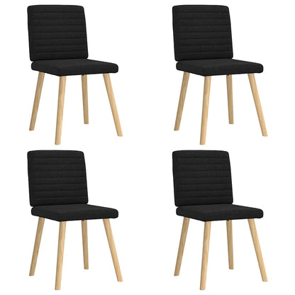 vidaXL Esszimmerstühle 4 Stk. Schwarz Stoff