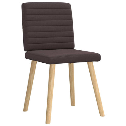 vidaXL Esszimmerstühle 4 Stk. Dunkelbraun Stoff