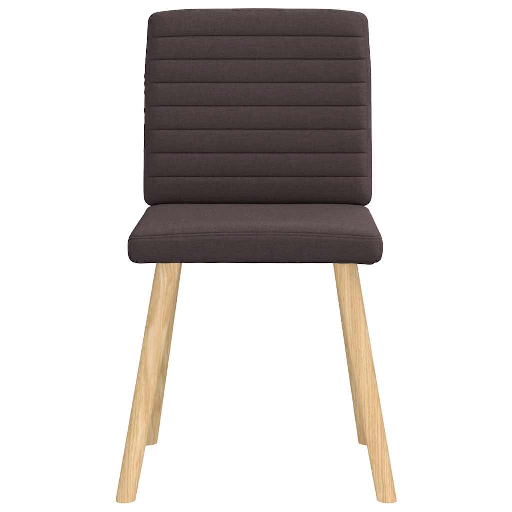 vidaXL Esszimmerstühle 4 Stk. Dunkelbraun Stoff