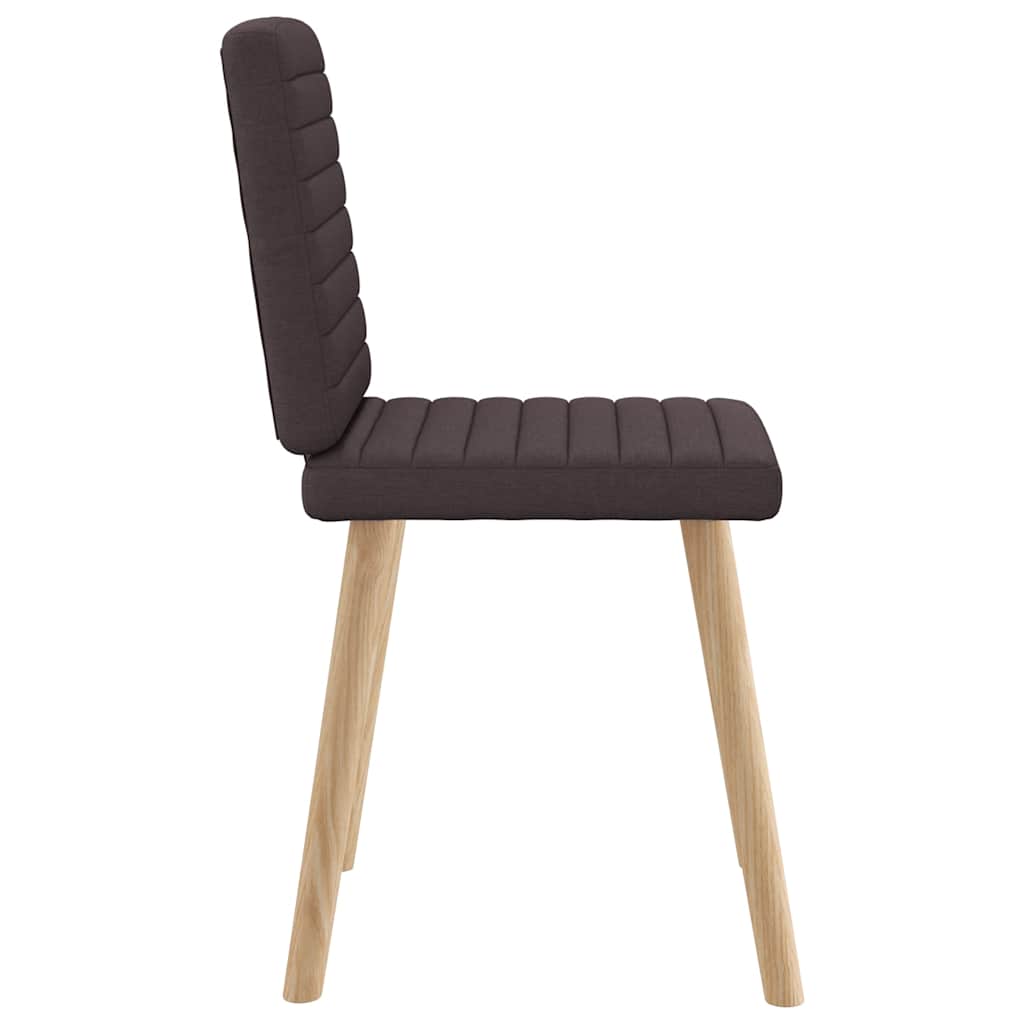 vidaXL Esszimmerstühle 4 Stk. Dunkelbraun Stoff