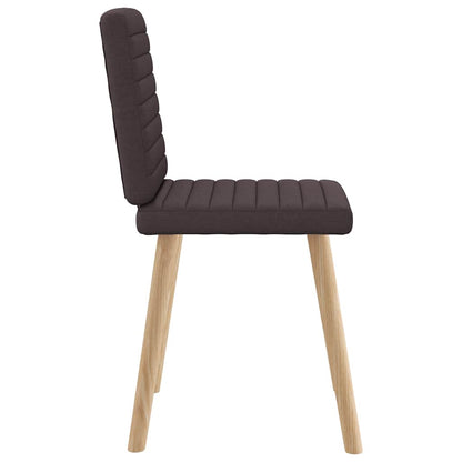 vidaXL Esszimmerstühle 4 Stk. Dunkelbraun Stoff