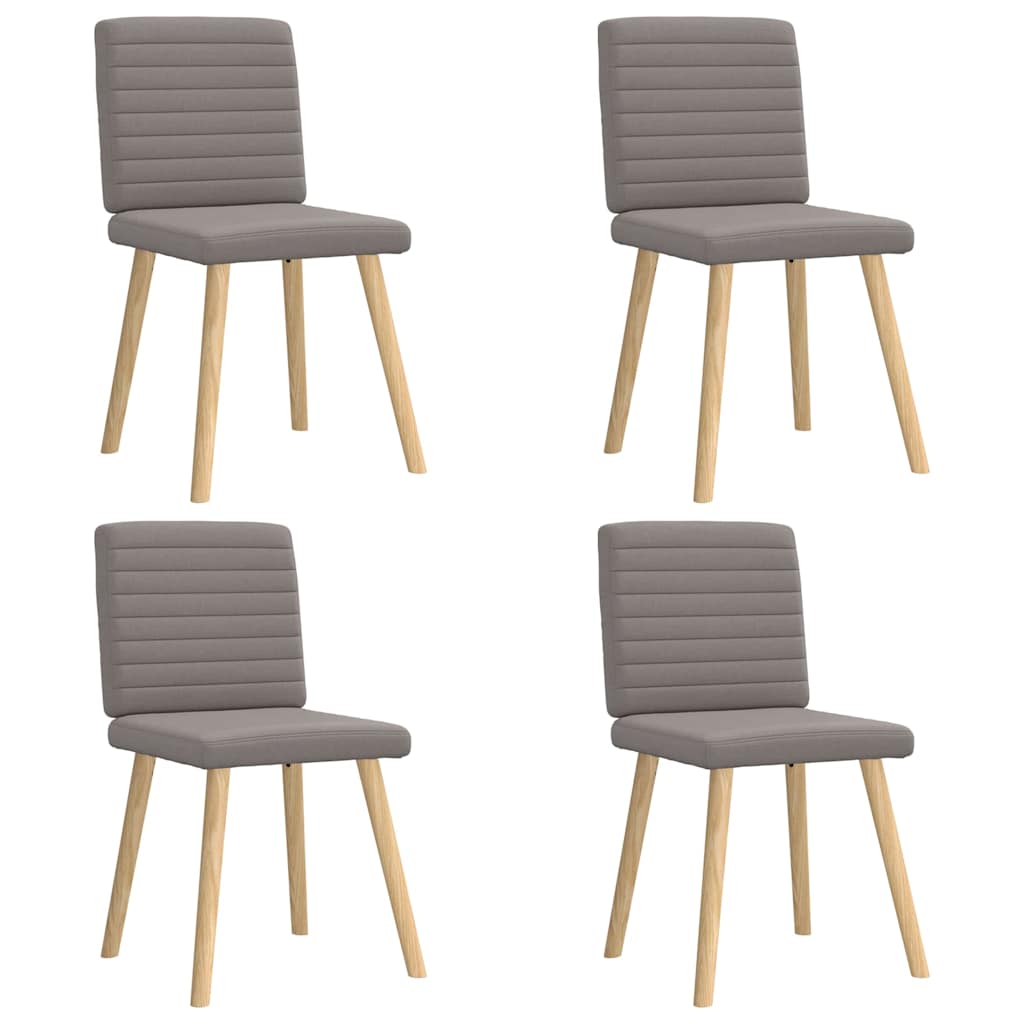vidaXL Esszimmerstühle 4 Stk. Taupe Stoff