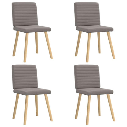 vidaXL Esszimmerstühle 4 Stk. Taupe Stoff